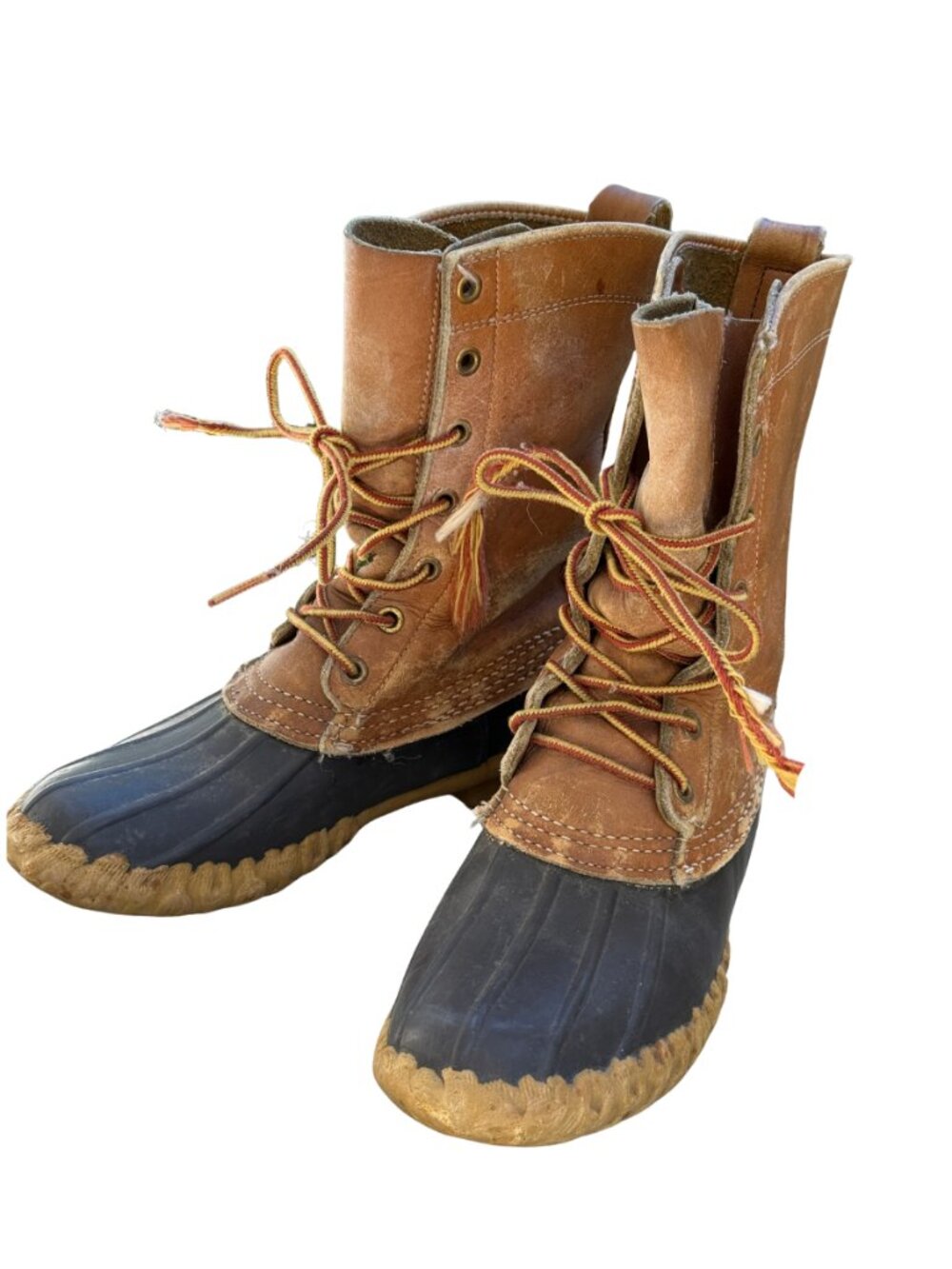 L.L.Bean Maine Hunting Boots Women’s 6 Duck Brown Leather USA Vintage